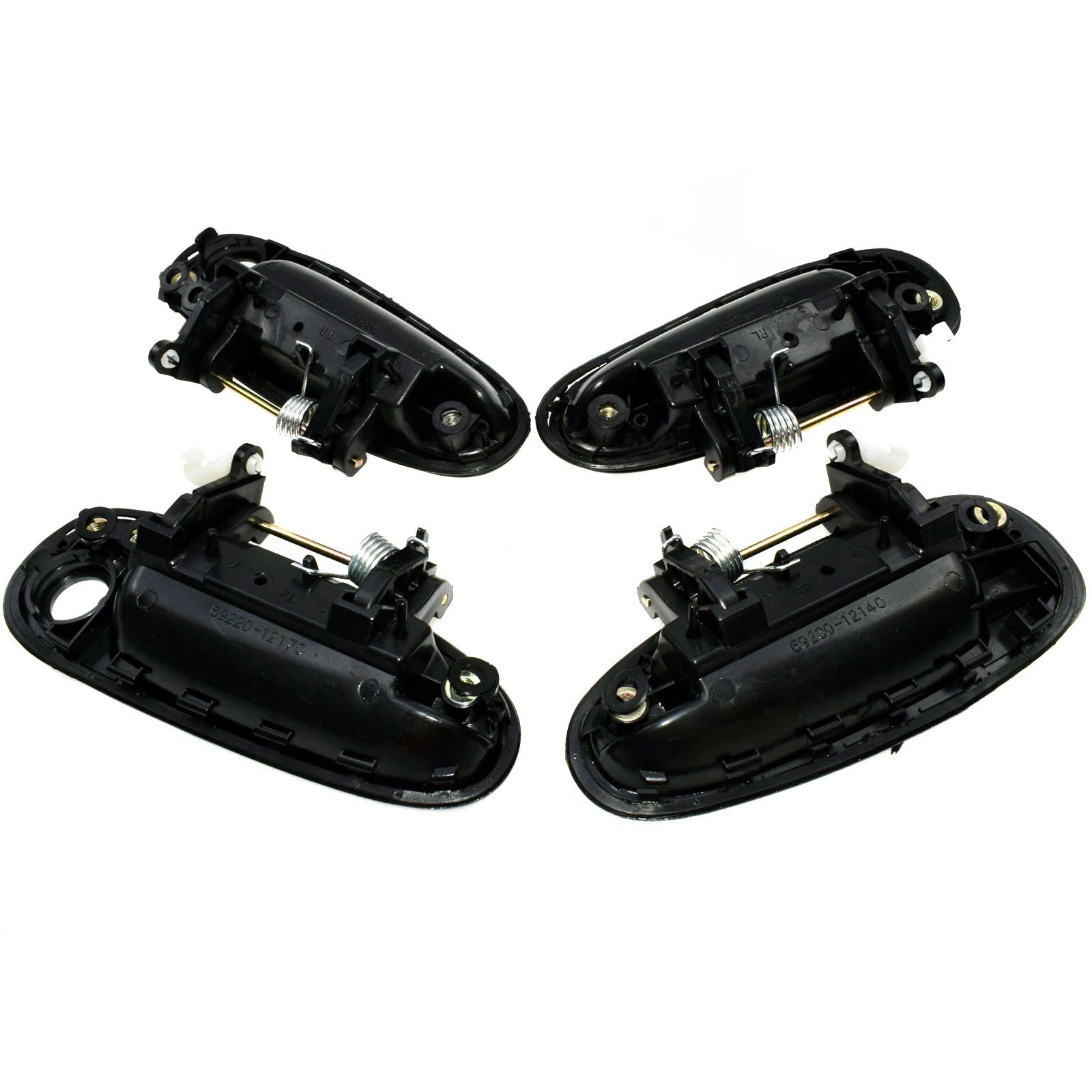 Black Outside Door Handle Front Rear Left Right For 1993-1997 Toyota Corolla 6B93BC-57