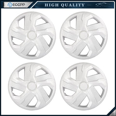 ECCPP 4Pcs 16 inch Wheel Hub Caps For R16 Tires Wheel Rim Covers Snap-On Silver KOEEP