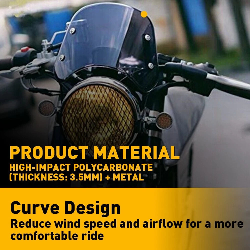 Motorcycle Headlight Fairing Windshield Windscreen 5-7" Round For YMH EOA 6B93BC-57