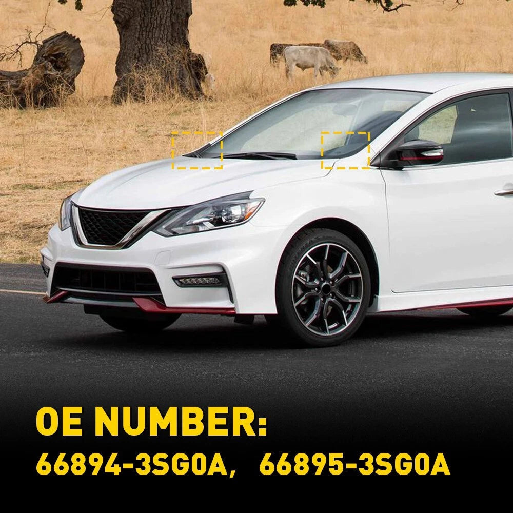 For 2013-2019 Nissan Sentra Front LH+RH Windshield Wiper Cowl Extension Trim EOA 6B93BC-57