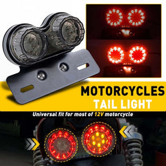 Smoke Motorcycle LED Dual Light Tail Turn Signal Brake Plate License Lights ATV 6B93BC-57