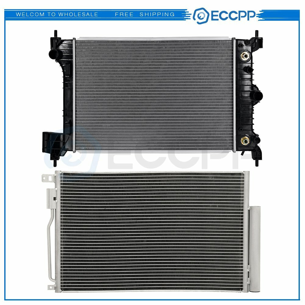 Aluminum Radiator & AC Condenser Cooling Kit For 2013-2018 Chevrolet Sonic