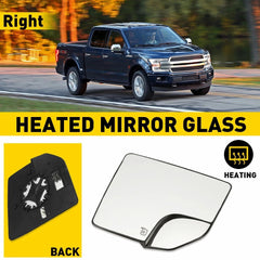 RIGHT PASSENGER SIDE MIRROR GLASS REPLACEMENT FOR 2015-2020 FORD F150 PICKUP EOA 6B93BC-57