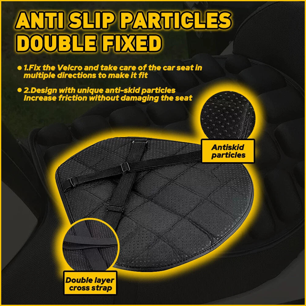 Motorcycle Comfort Gel Seat Cover Pad 3D Cushion Pressure Black Relief Universal 6B93BC-57