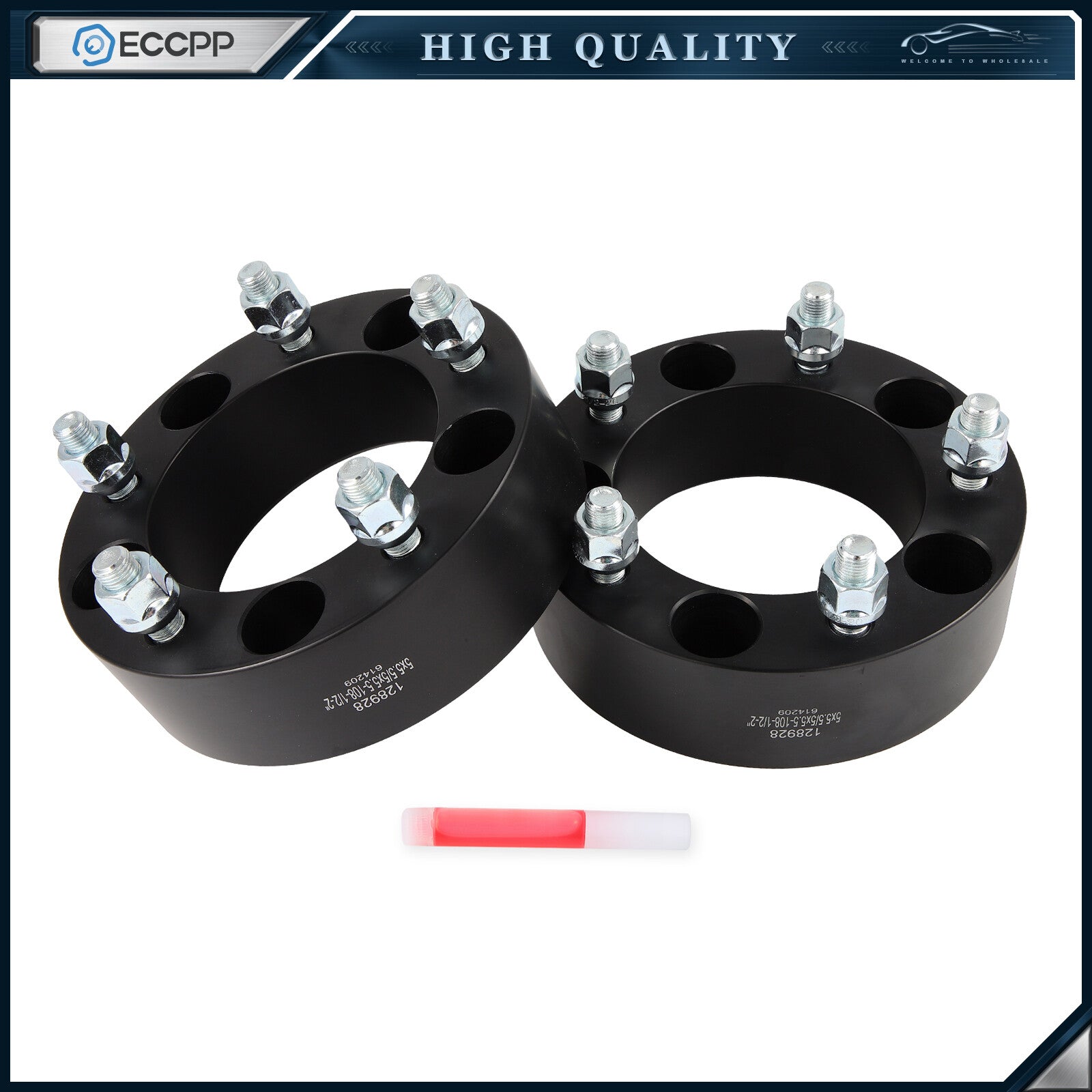 2Pcs 2" 5x5.5 Wheel Spacers 1/2"x20 For 1975-1996 Ford F-150 Bronco Jeep CJ5 CJ7 6B93BC-57