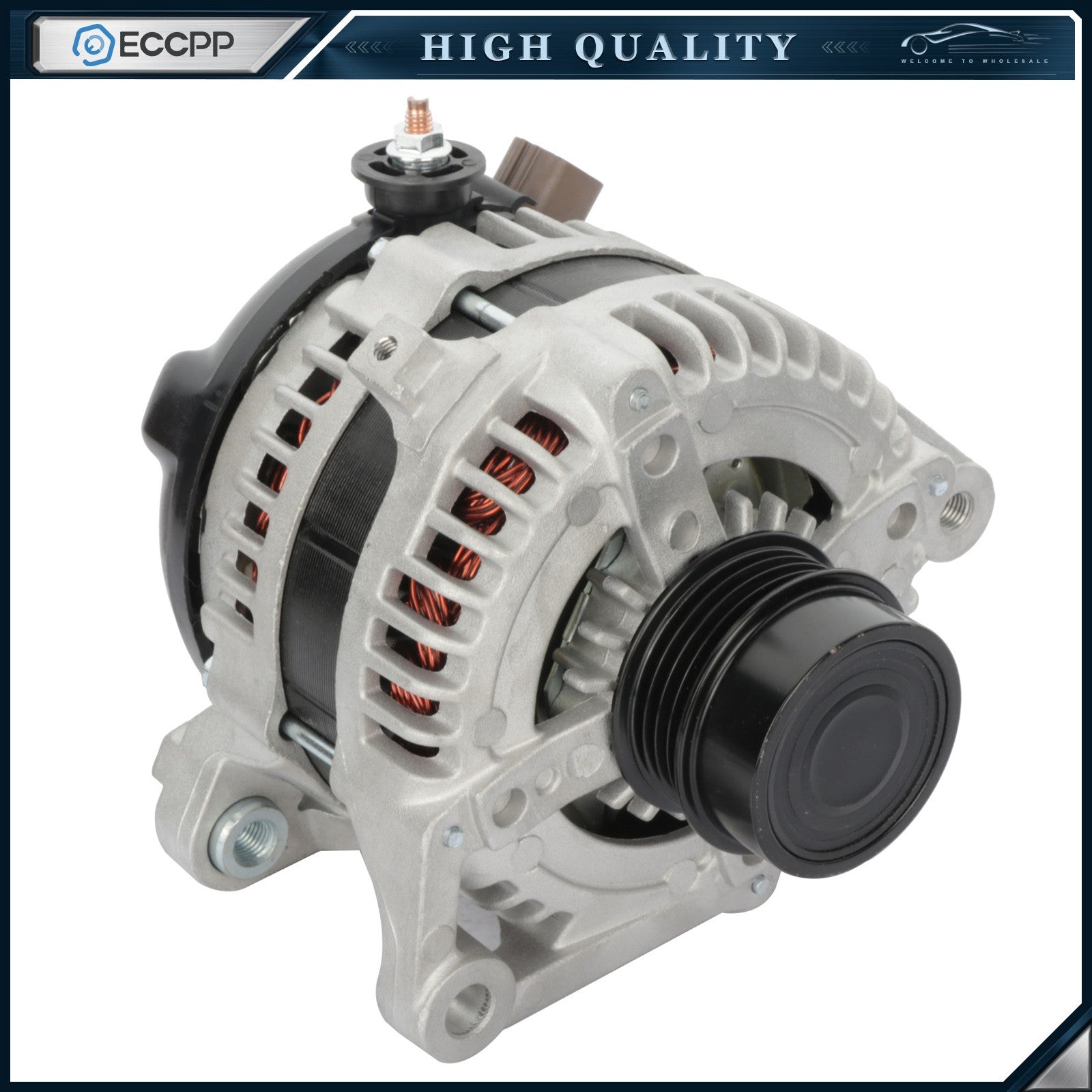 ECCPP Alternator 11516 Fits 2010-11 Toyota Camry 2.5L 100Amp,4 Groove Serpentime ECCPP