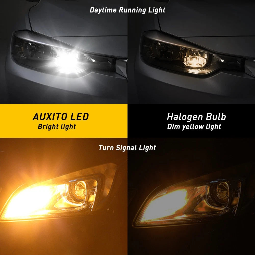 3157 Switchback LED Turn Signal Lights WHITE AMBER Dual Color Canbus Error Free 6B93BC-57