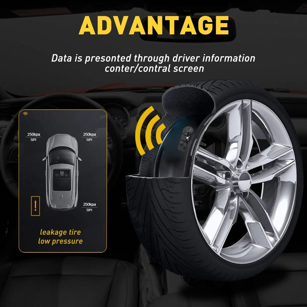 4pcs OEM TPMS Tire Pressure Monitoring Sensors For Chevy GMC 13586335/13598771 6B93BC-57