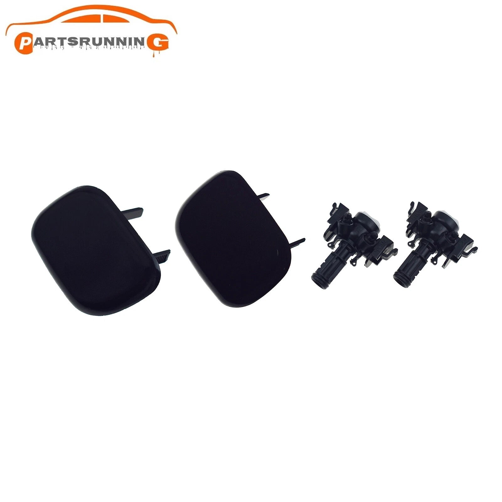Headlight Lamp Washer Sprayer Cover Cap W/Nozzle Set For 15-18Hyundai Tucson 6B93BC-57
