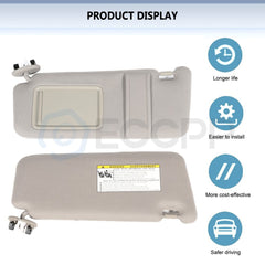 Sun Visor Beige For Toyota Camry 2006-2008 Pair Left & Right Side W/ Sunroof KOEEP