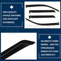 For 2004-2008 Ford F150 Crew Cab Window Visor Vent Guards Shades Deflectors 6B93BC-57