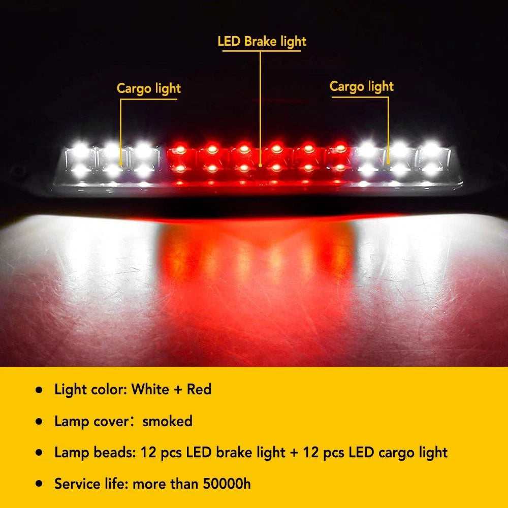 For 94-01 Dodge Ram 2500 1500 3500 Black 24-LED 3RD Third Brake Stop Light Lamp 6B93BC-57