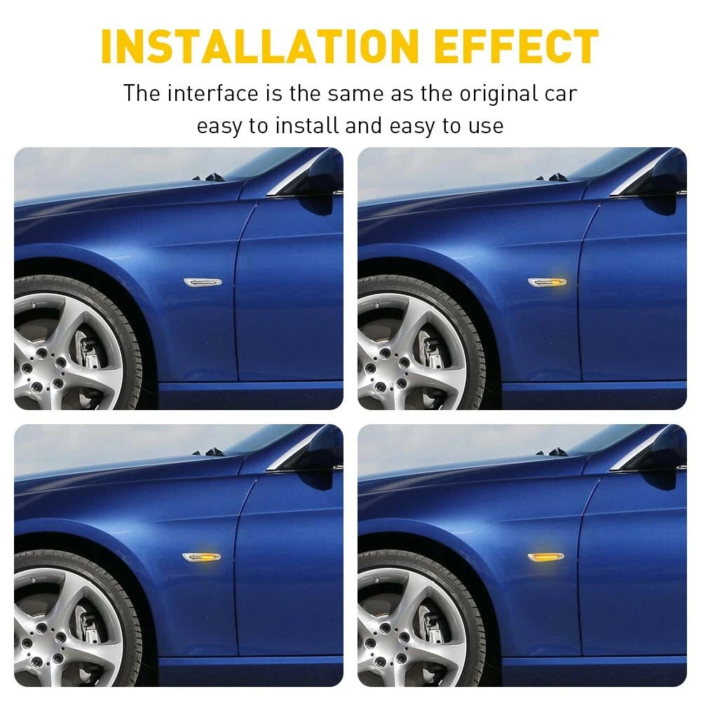 LED Front Fender Side Marker Lights Assembly For BMW E90 E82 E92 E46 E83 E60 EOA 6B93BC-57