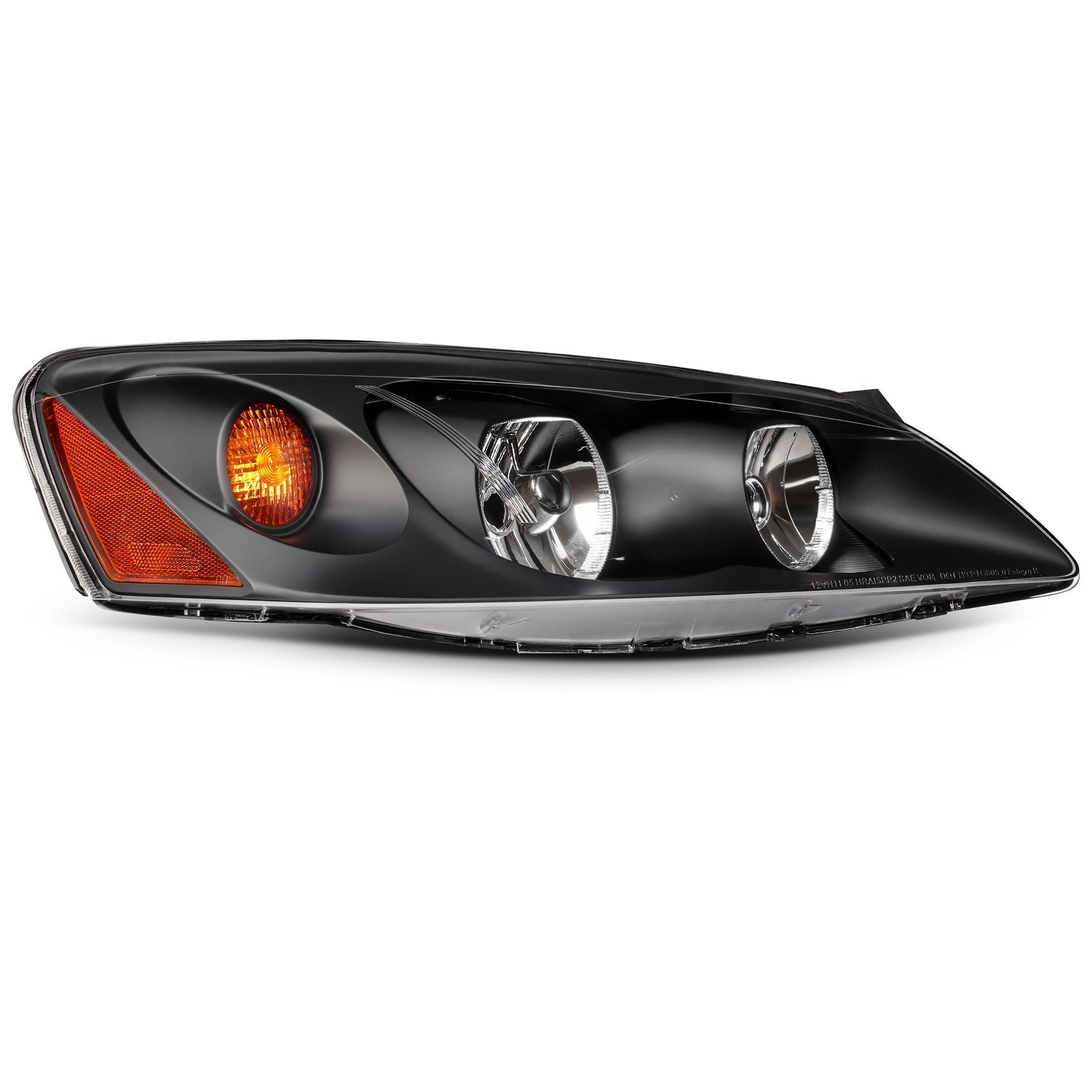 ECCPP Headlights Assembly For Pontiac G6 2.4L 3.5L 2005-2010 Pair Black Amber 6B93BC-57