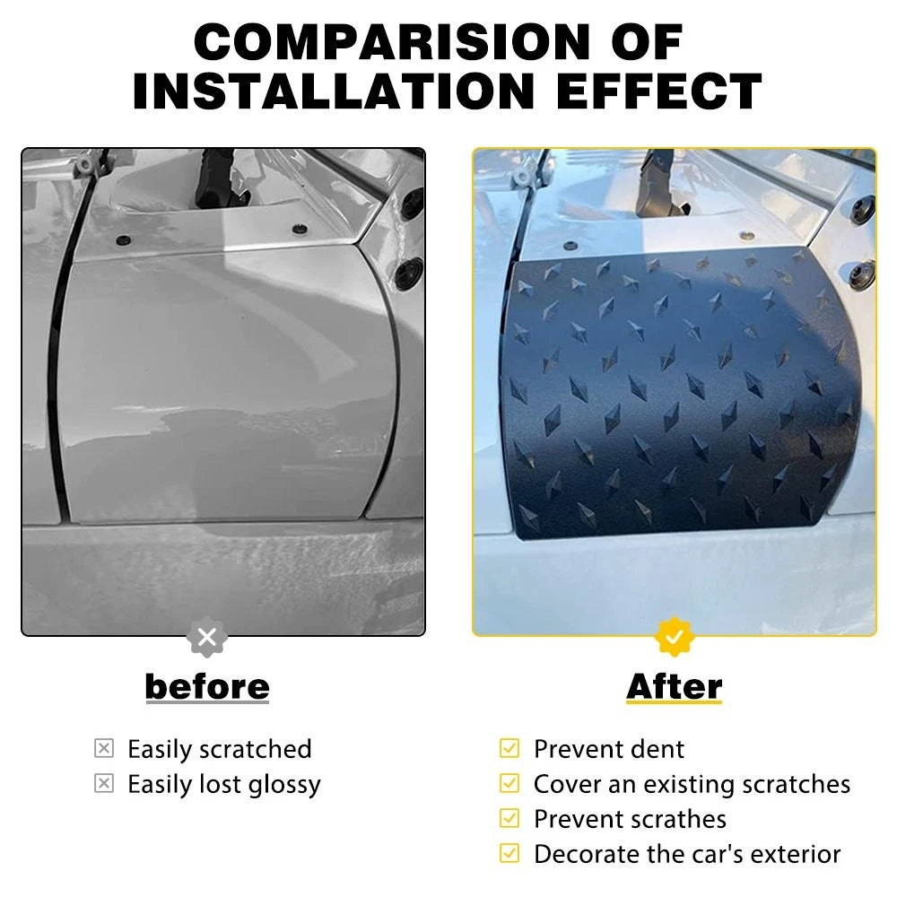 2x ABS Black Body Armor Side Cowl Cover Trim For Jeep Wrangler JK 2007-2018 EOA 6B93BC-57