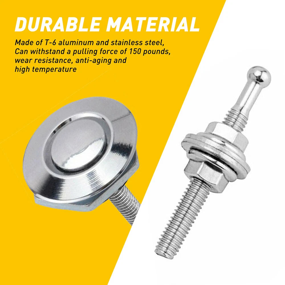 2pcs Quick Push Release Hood Button Bonnet Pins Lock Clip Auto Car Bumper Latch 6B93BC-57