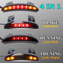 LED Turn Signal Brake Tail Lights For Harley Davidson Softail Slim FLS 2012-2018