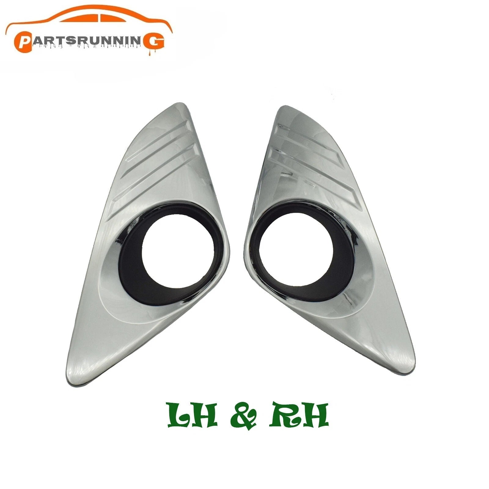 Bumper Lower Chrome Fog Light Lamp Covers Trim Bezel For 2012-2014 Toyota Camry 6B93BC-57