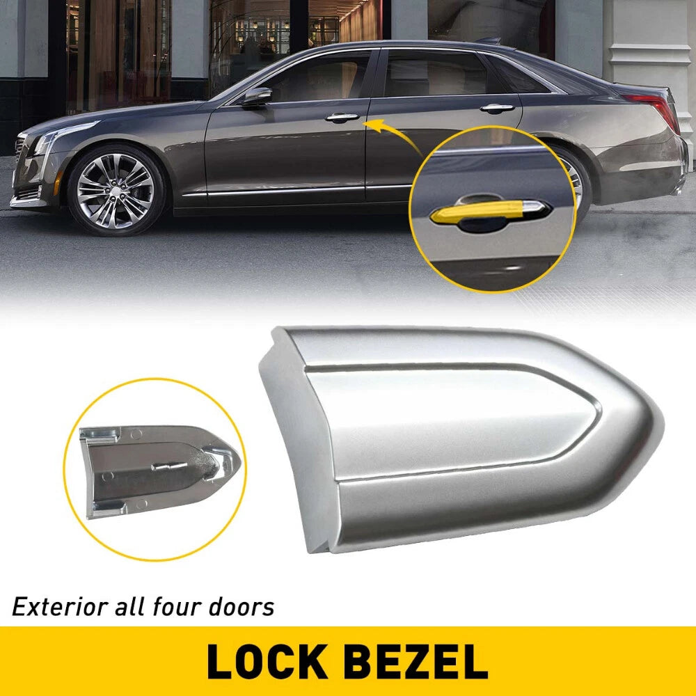 Chrome Exterior Door Lock handle Cap Cover Trim For Cadillac XTS ATS CTS CT6 EOA 6B93BC-57