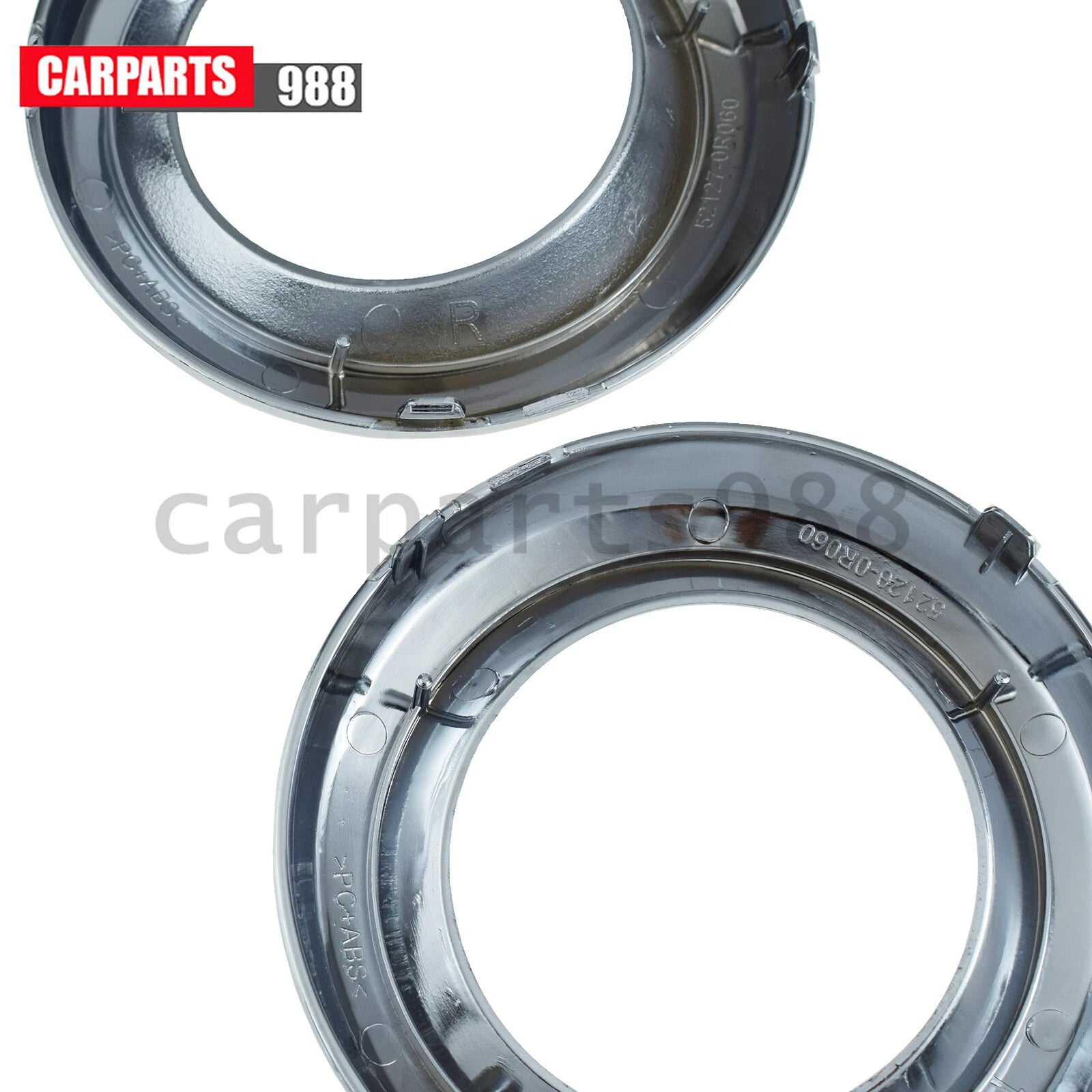 Pair Chrome Fog Light Trim For 2009-2012 Toyota RAV4 521280R030 521270R030 6B93BC-57