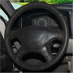 Leather Steering Wheel Hand-stitch on Wrap Cover For Mitsubishi Pajero Montero