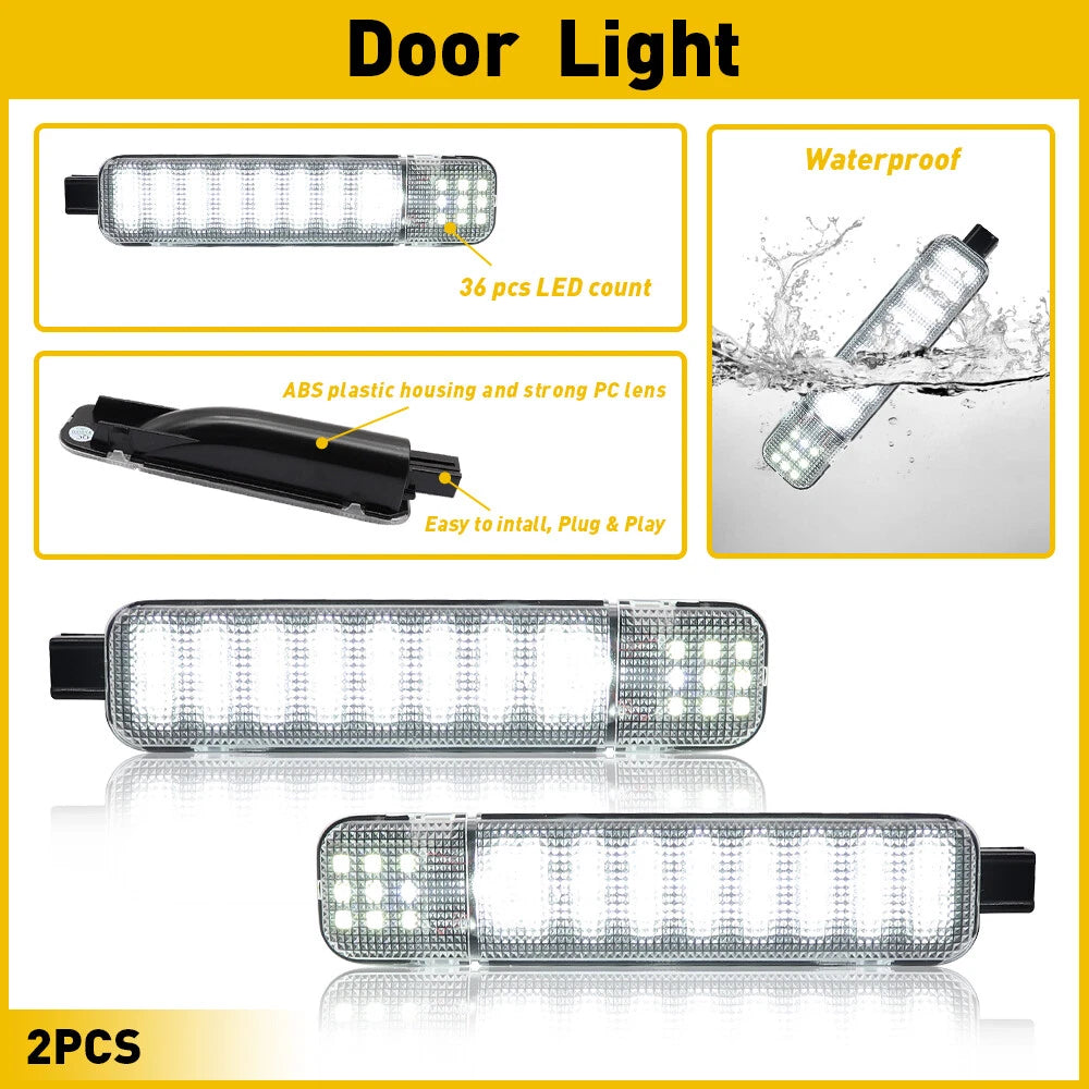 Interior Door Panel Courtesy LED Lamp Lights For Hummer H2 2003-2009 Red White A 6B93BC-57