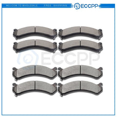 Front Rear Ceramic Brake Pads Fits GMC Sierra 3500 Chevy Silverado 3500 2001-10 6B93BC-57