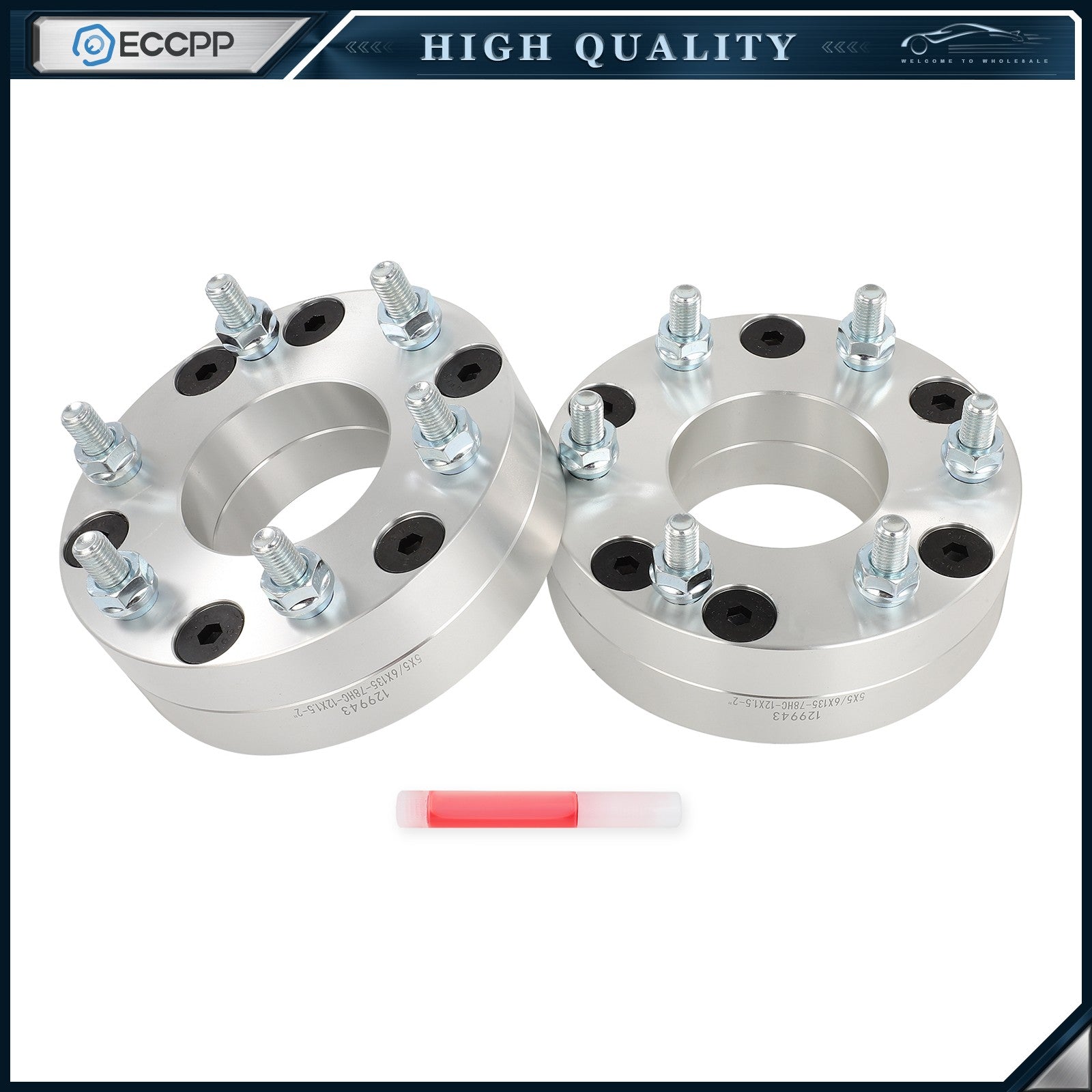 2 Pcs 2" 5x5 to 6x135 Wheel Adapters 12x1.5 For Chrysler Dodge 5 Lug to 6 Lug 6B93BC-57