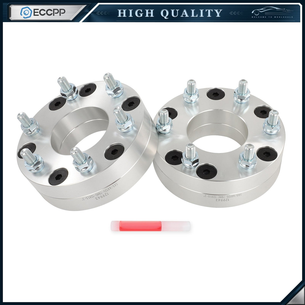 2 Pcs 2" 5x5 to 6x135 Wheel Adapters 12x1.5 For Chrysler Dodge 5 Lug to 6 Lug 6B93BC-57