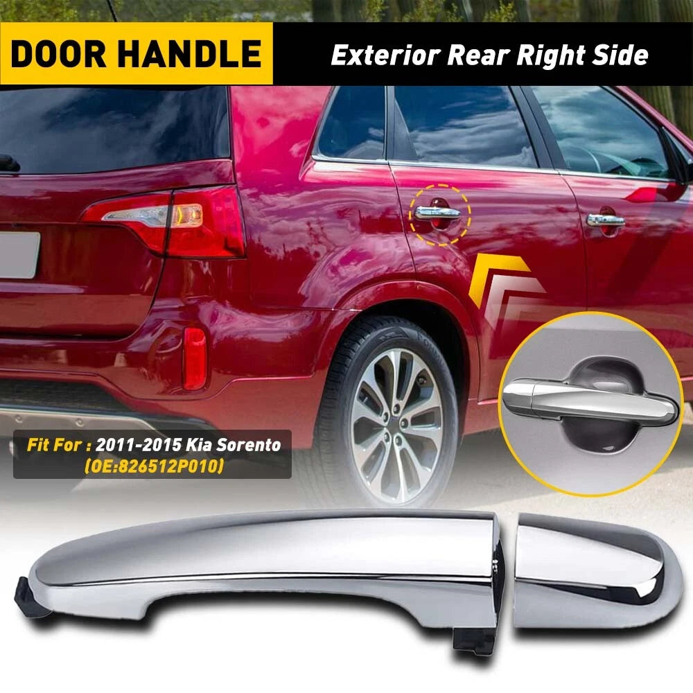 Outside Rear Passenger Right Side Door Handle For 2011-2015 Kia Sorento Chrome A 6B93BC-57