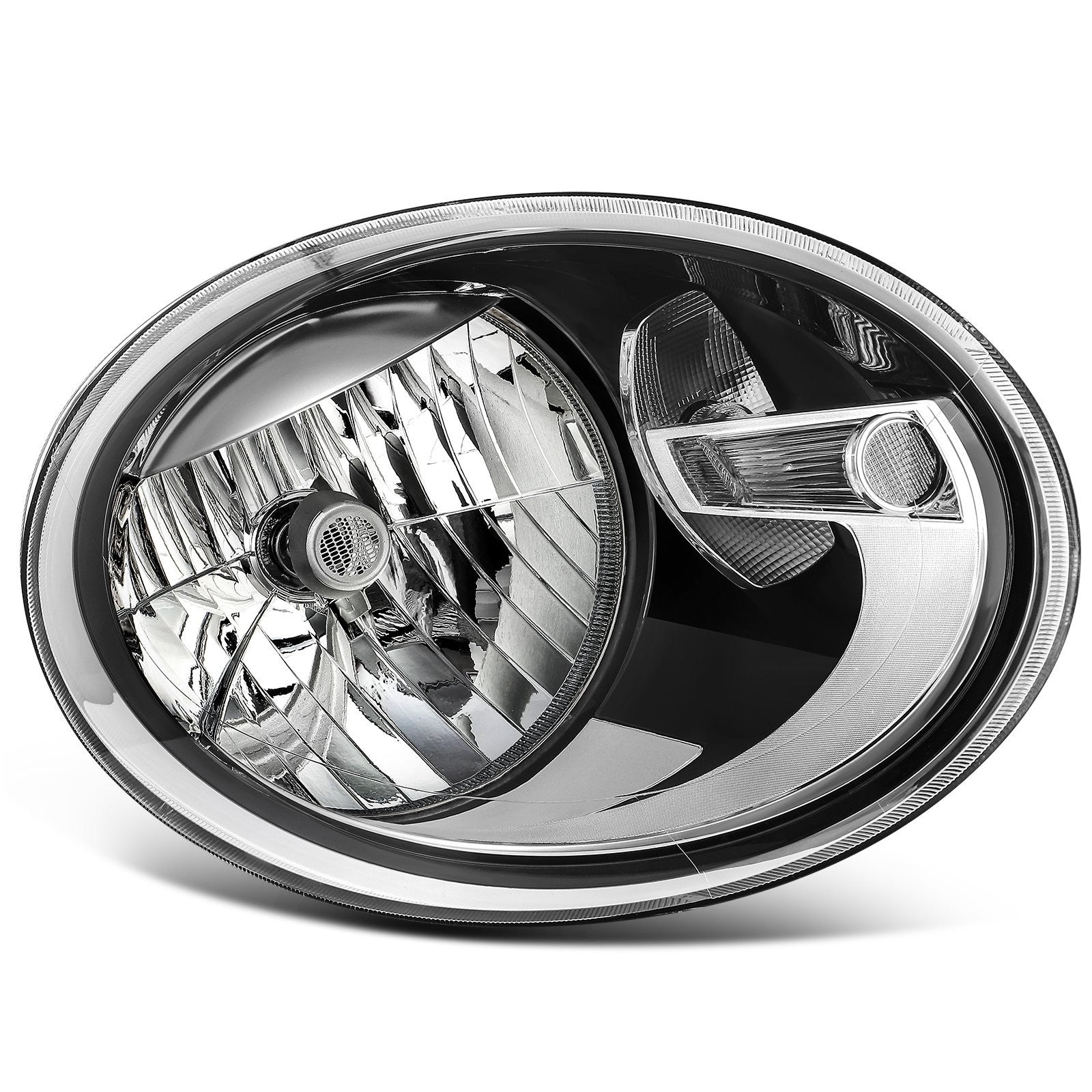 ECCPP Headlights Assembly For Volkswagen Beetle 1.8L 2.0L 2012-2019 Pair Black 6B93BC-57