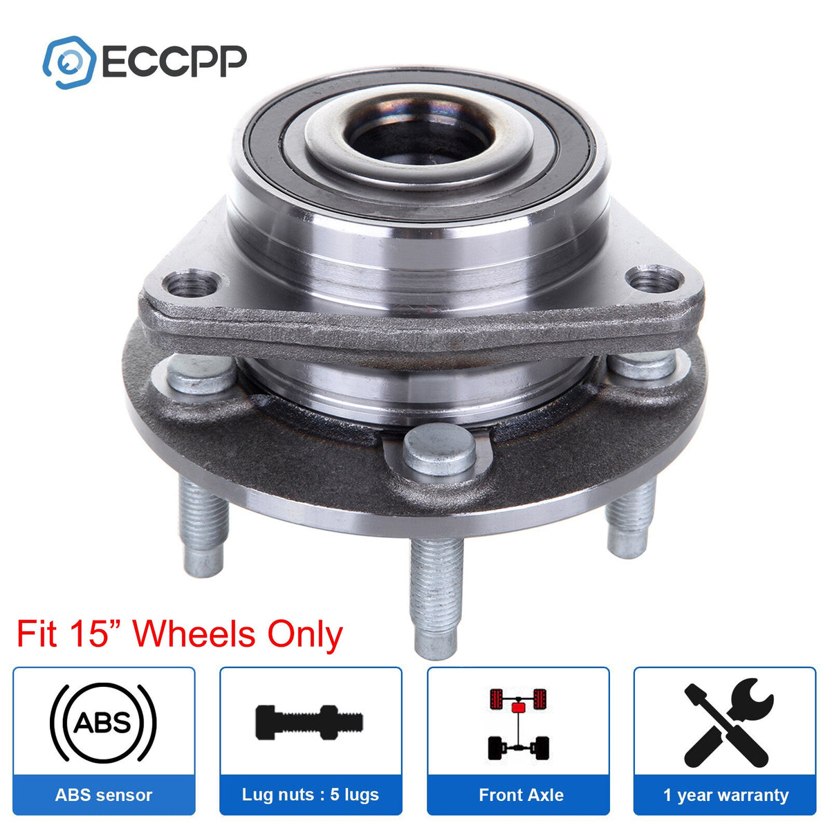 1Pc Wheel Hub Bearing Front For 2011 2012 2013 2014 2015 Chevy Cruze w/15" Wheel KOEEP