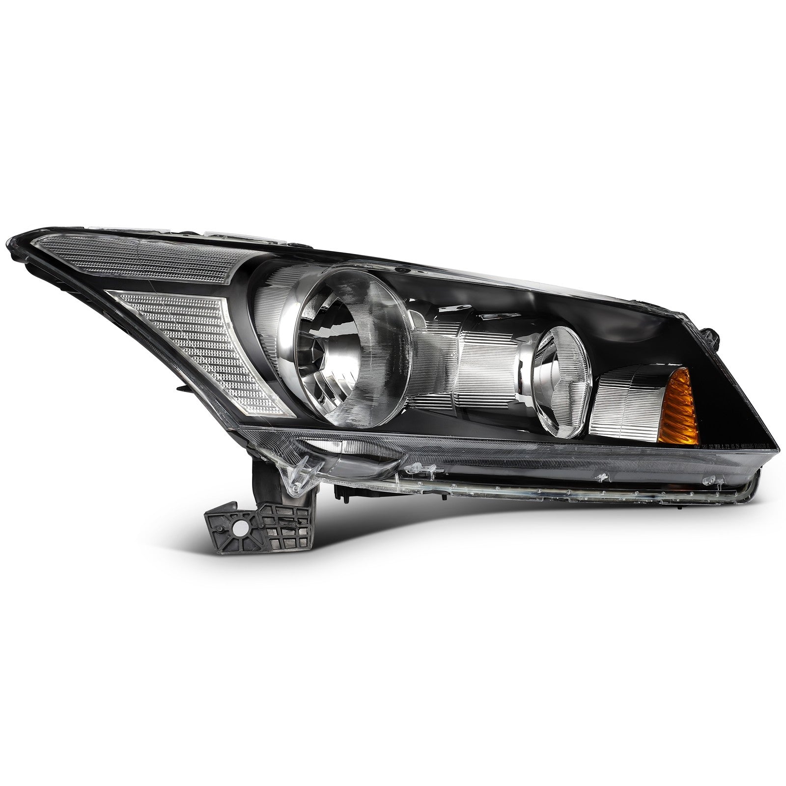 Pair Kit Headlights Assembly For 2008-2012 Honda Accord 2.4L 3.5L Black Amber 6B93BC-57