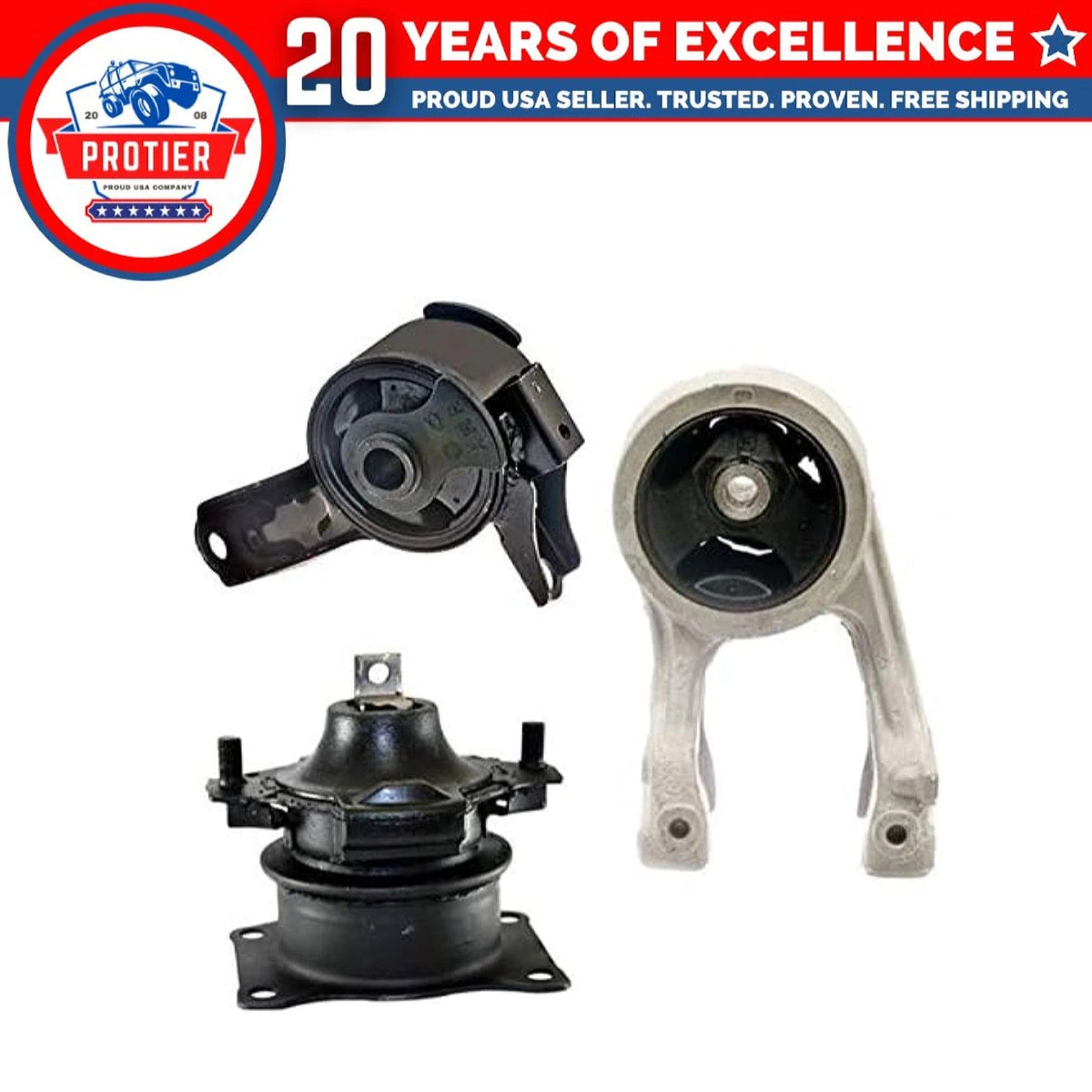 Fits Honda Odyssey 3.5L VTEC 2005-2006 Front+R & Rear Motor Mount Set 3PCS 6B93BC-57