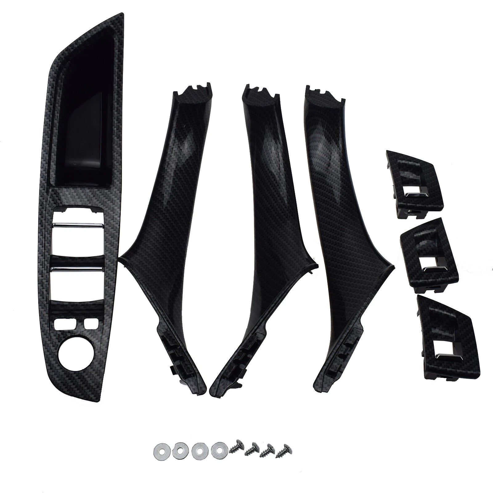 Inside Door Panel Handle Pull Trim Cover Set for BMW 5 Series F10 F18 2010-2016 6B93BC-57