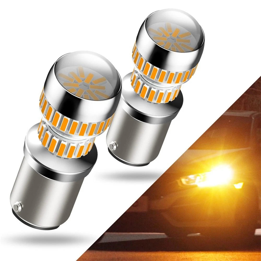 AUXITO 1157 LED Turn Signal Light Indicator Parking Bulb Amber Yellow CANBUS AUXITO