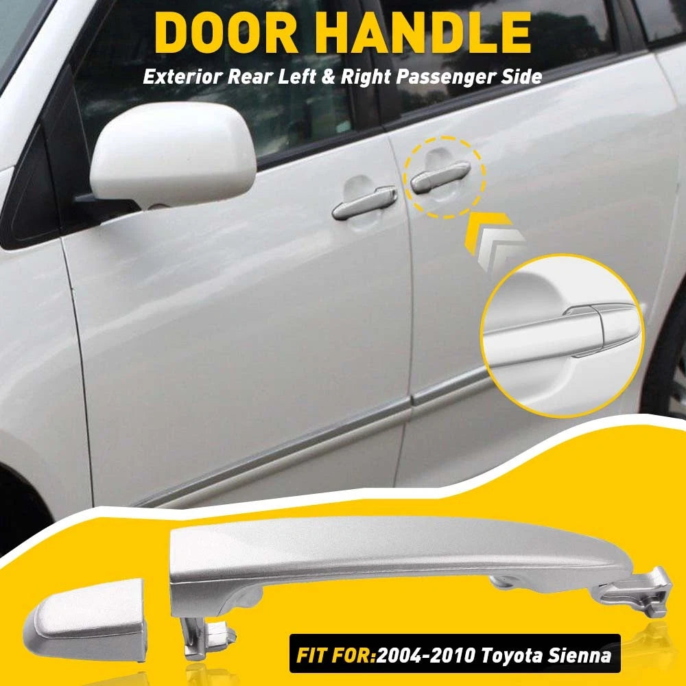 For Toyota 2004-10 Sienna Silver Pearl Rear L/R Outside Door Handle w/O Keyhole 6B93BC-57