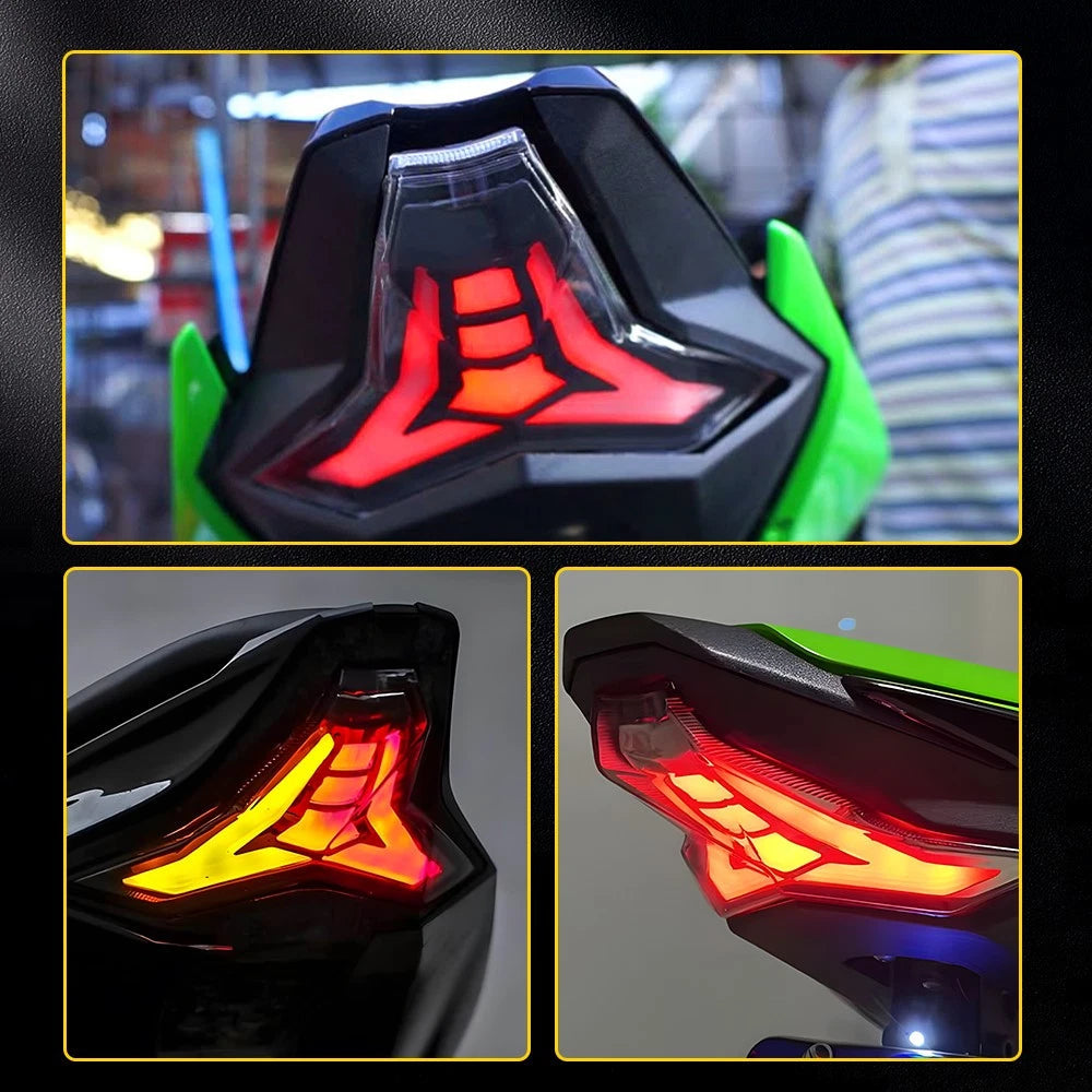 For 2019-2023 KAWASAKI Ninja ZX-10R ZX-6R Integrated LED Tail Light Turn Signal 6B93BC-57