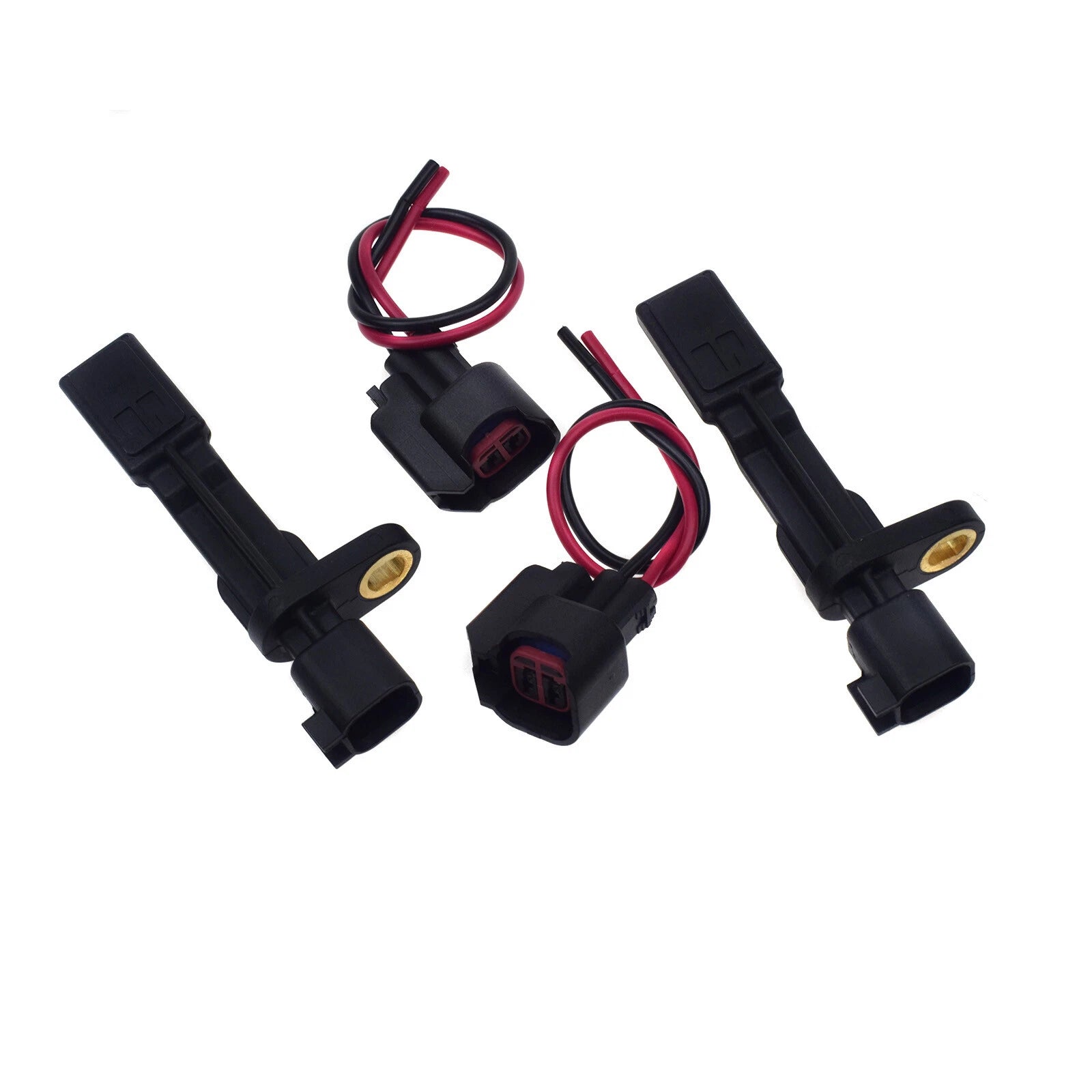 4pcs Wheel Speed Sensor W/ Plugs Rear LH RH For Jeep Wrangler JK Liberty Dodge 6B93BC-57