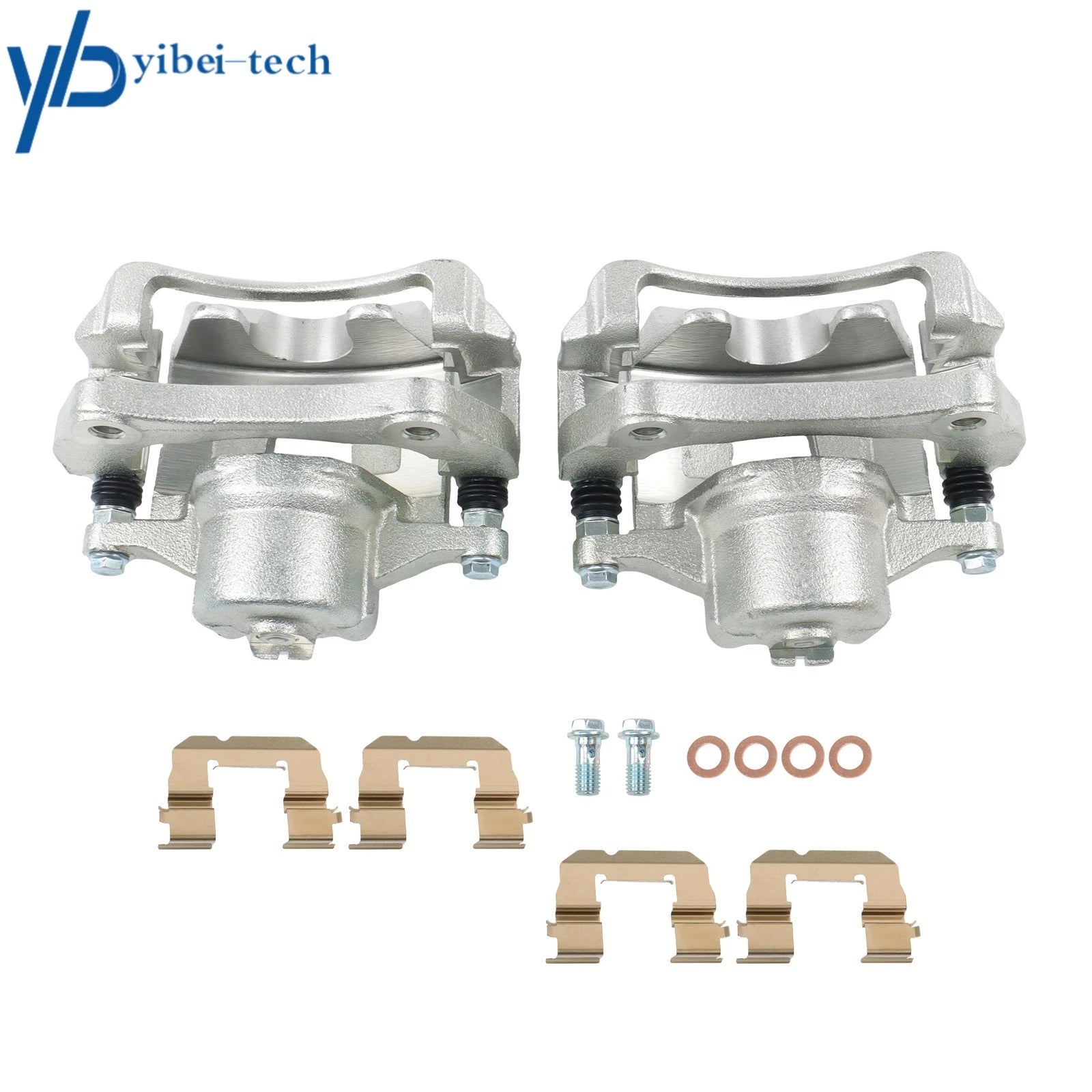 Pair Front Brake Calipers w/ Bracket for Chevy Equinox Malibu Buick GMC Terrain 6B93BC-57