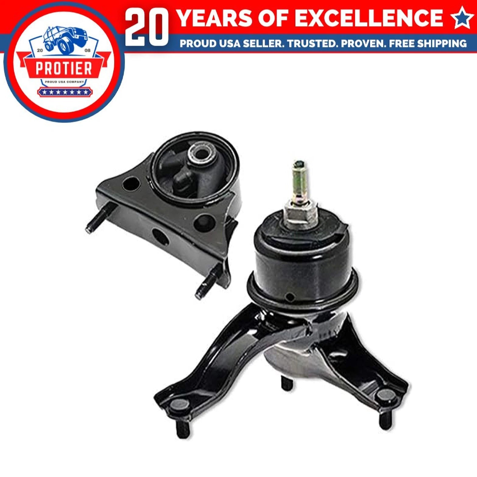 Fits 2001-2003 Toyota Highlander 2.4L Front & Front Right Motor Mount 2pcs : 6B93BC-57