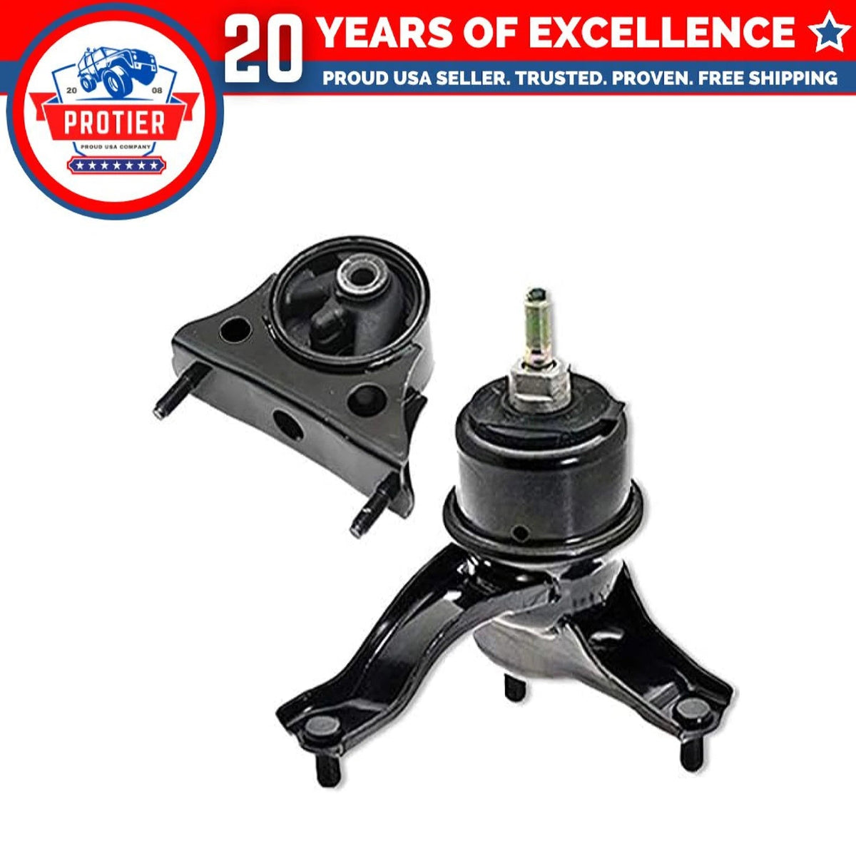 Fits 2001-2003 Toyota Highlander 2.4L Front & Front Right Motor Mount 2pcs : 6B93BC-57