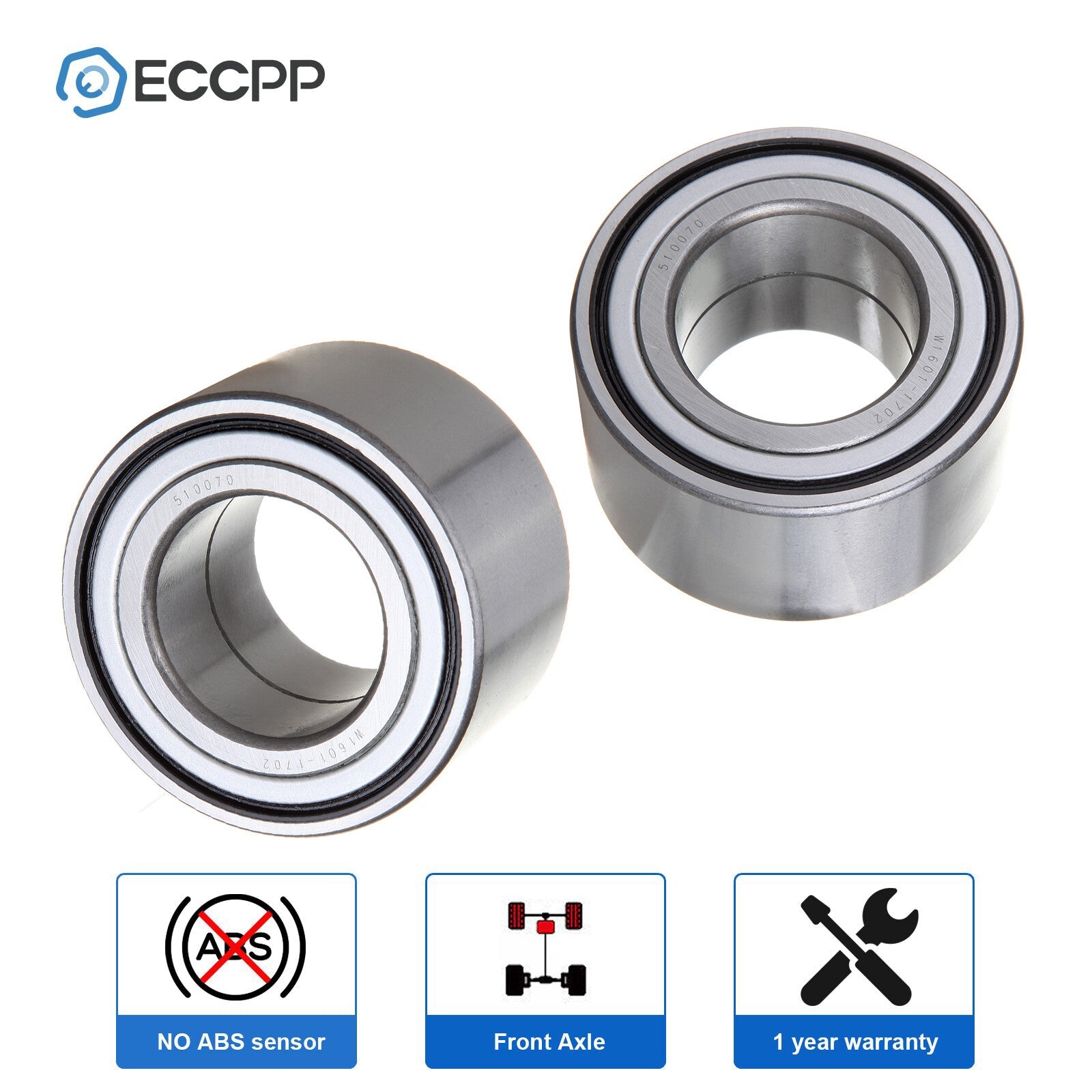 2Pcs Wheel Press Bearings Front For Toyota Corolla Celica Matrix Prius Scion tC 6B93BC-57