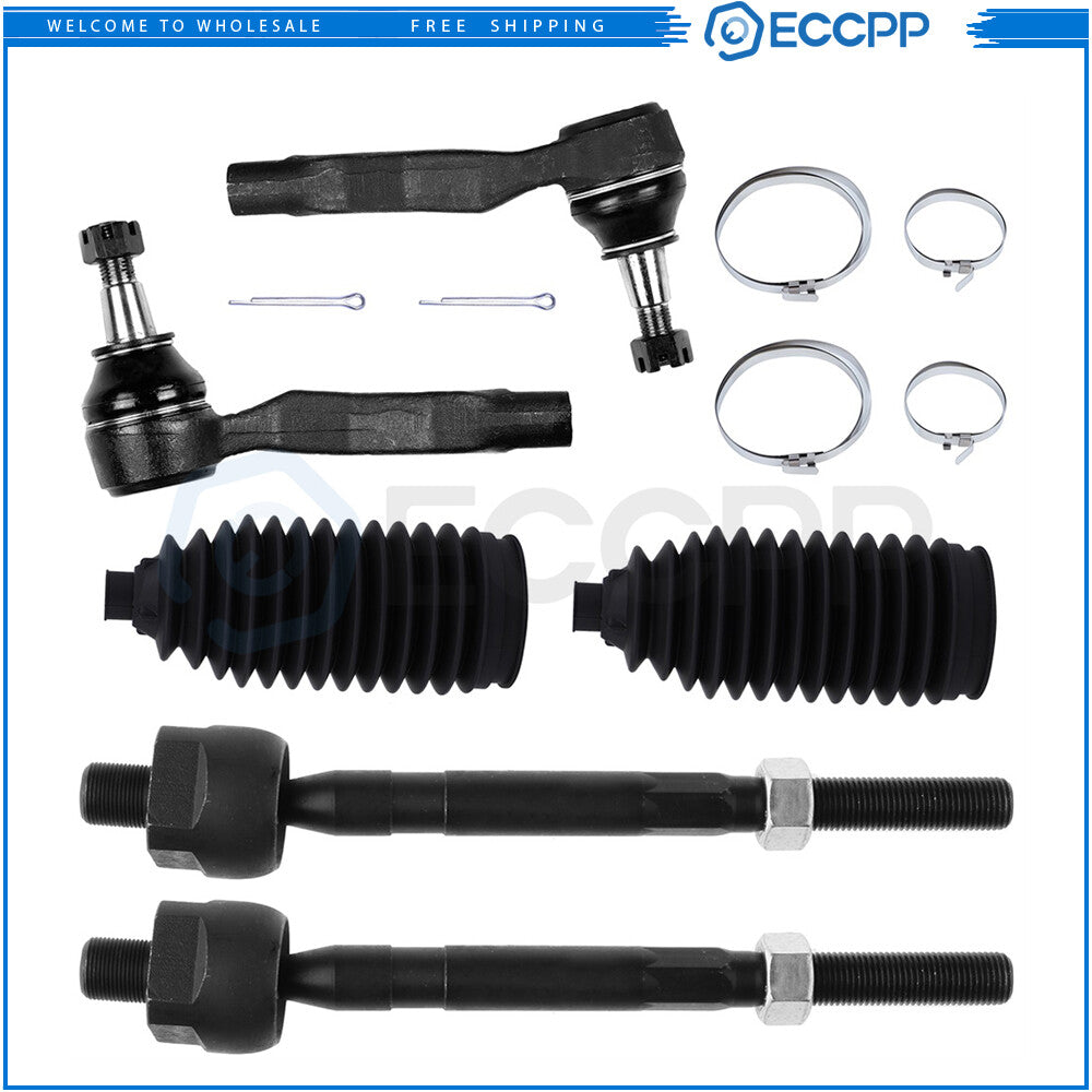 Steering Inner & Outer Tie Rod End Rack and Pinion Bellow For 03-09 Nissan 350Z 6B93BC-57