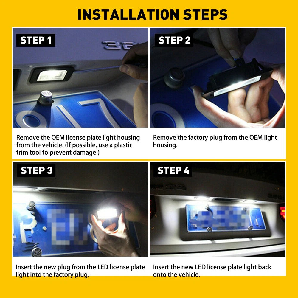 LED License Tag Plate Light 6000K White Lamp For 2013-2020 Subaru Forester BRZ A 6B93BC-57