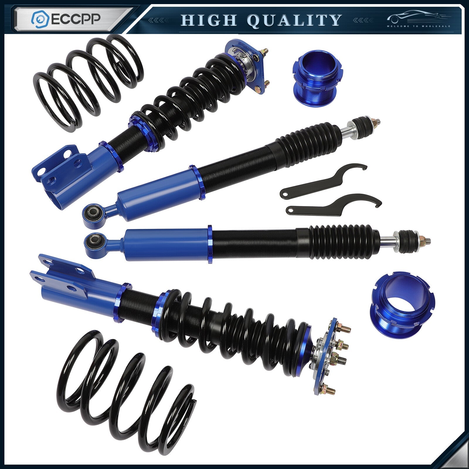 ECCPP For 94-04 Ford Mustang Coilovers Suspension Set Adj. Height Struts Shocks ECCPP
