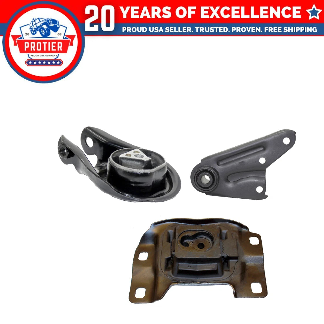 Motor & Torque Strut & Trans Mount 3PCS Set Fit 12-15 Mazda 5 2.5L Auto Trans 6B93BC-57