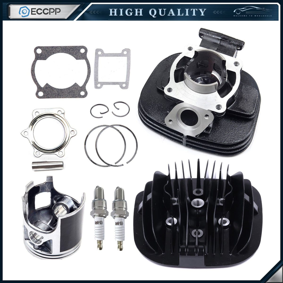 Cylinder Head Piston Gasket Top End Rebuild Kit For Yamaha Blaster 200 88-06 6B93BC-57
