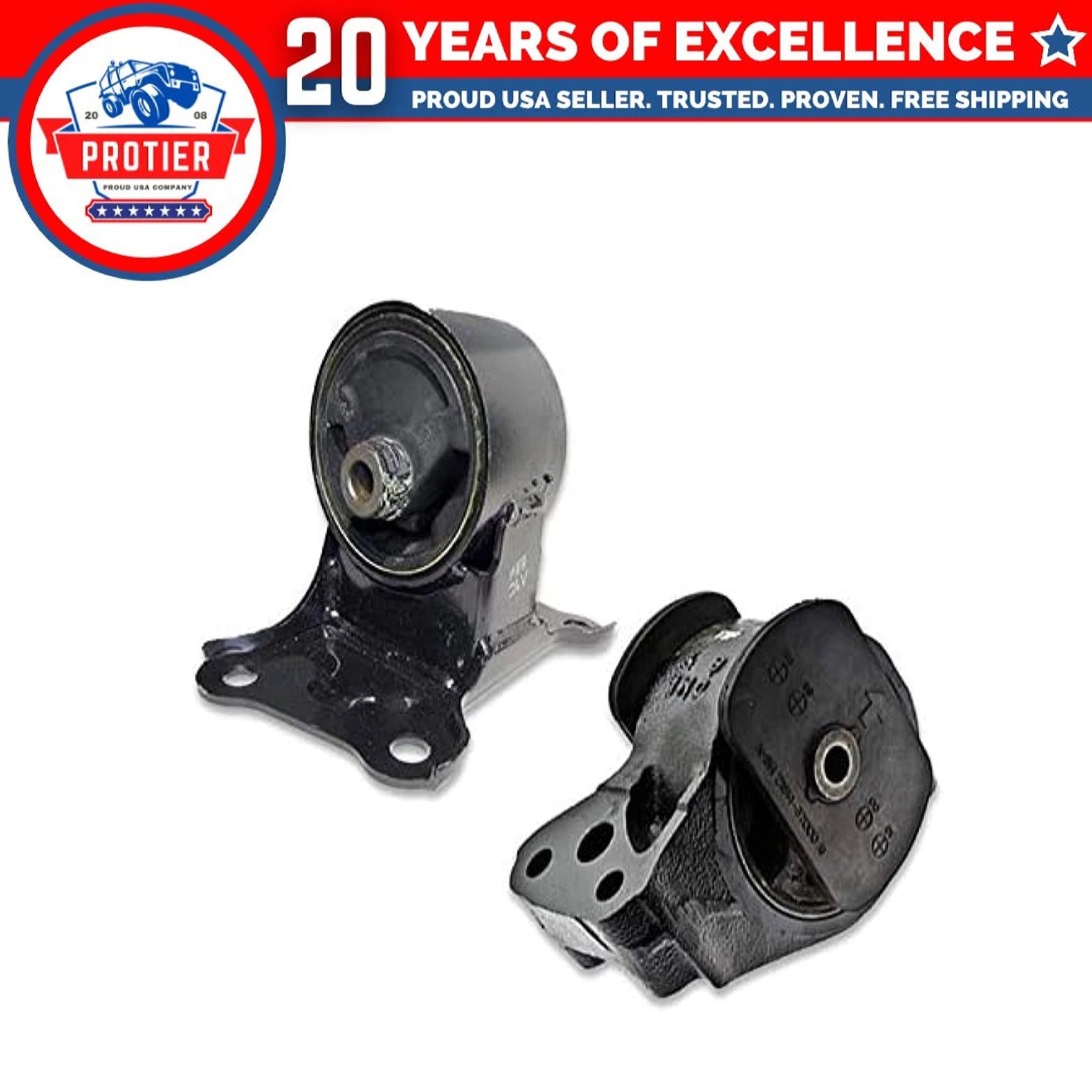 Fits 1999-2001 Hyundai Sonata 2.4L MANUAL Front RT Motor & Trans Mount Set 2pcs 6B93BC-57