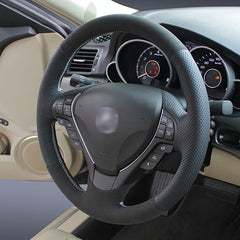 Top Leather Steering Wheel Hand-stitch on Wrap Cover For Acura TL ILX RDX ZDX